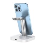 Wireless charger Hoco CW43 Graceful 3-in-1 white - Image 3