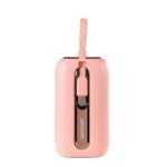 Joyroom mini powerbank 10000mAh Colorful Series 22.5W with 2 built-in USB C and Lightning cables pink (JR-L012) - Image 3