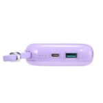 Joyroom powerbank 10000mAh Jelly Series 22.5W with built-in USB C cable purple (JR-L002) - Image 8