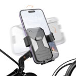 Dudao F7C+ bicycle / motorcycle phone holder - black - Image 3