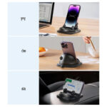Joyroom JR-ZS354 phone holder with suction cup for car, office, home - black - Image 6
