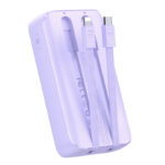 Joyroom JR-PBC06 mini power bank with built-in USB-C / Lightning cables 30W 10000mAh - purple - Image 6
