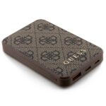 Guess Powerbank 15W GUPB5LP4GEGW 5000mAh brown/brown 4G Leather Metal Logo - Image 3