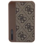 Guess Powerbank 15W GUPB5LP4GEGW 5000mAh brown/brown 4G Leather Metal Logo - Image 4