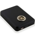 Guess MagSafe 4G Strassed Metal Logo induction power bank 15W 5000mAh - black - Image 4
