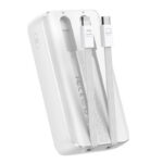 Mini power bank with built-in cables Joyroom JR-PBC06 30W 10000mAh - white - Image 3