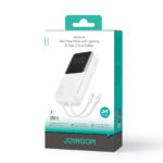 Mini power bank with built-in cables Joyroom JR-PBC06 30W 10000mAh - white - Image 5