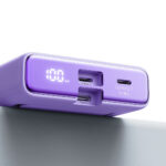 Powerbank Joyroom JR-PBM01 magnetic 10000mAh 20W with stand + Lightning cable - USB-C - purple - Image 5