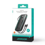 Joyroom JR-L017 22.5W 10000mAh Powerbank with built-in USB-C / Lightning cables - black - Image 8