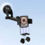 Dudao F19 clamp car holder with 15W inductive charger - black - Image 7