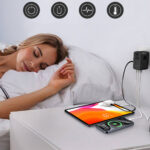 Choetech PD5020 35W EU/US/AUS/UK Travel Adapter with Built-in USB-C Cable - Black - Image 8