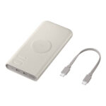 Powerbank Samsung EB-U2510XUEGEU inductive 10000 mAh 2x USB-C 25W SFC - beige - Image 6