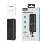 Powerbank Choetech B654 10000mAh 22.5W USB-A / USB-C / micro USB with built-in USB-C / Lightning cable - black - Image 3