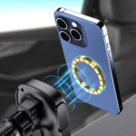 Dudao FW11 Car Phone Holder with 15W Inductive Charger for Air Vent/Cockpit - Black - Image 7