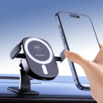 Dudao FW11 Car Phone Holder with 15W Inductive Charger for Air Vent/Cockpit - Black - Image 8