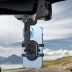 Car Phone Holder for Rearview Mirror - Black - Image 8