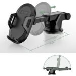 Tech-Protect V1 Car Phone Holder for Windshield/Cockpit - Black - Image 6