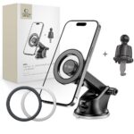 Tech-Protect N51 MagSafe Car Phone Holder for Cockpit/Air Vent - Black - Image 5