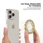 Tech-Protect MMR200 magnetic holder / ring with MagSafe - gold with crystals - Image 4