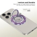 Tech-Protect MMR200 magnetic holder / ring with MagSafe - purple with crystals - Image 2