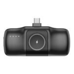 Wozinsky WF16-YCS 5000mAh 15W USB-C Mini Power Bank with Built-in USB-C Cable and Apple Watch Charger - Black - Image 8