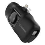 Wozinsky WF16-YLS 5000mAh 15W Lightning Mini Power Bank with Built-in USB-C Cable and Apple Watch Charger - Black - Image 2