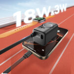 Joyroom JR-W13 5000mAh Wireless Power Bank for Apple Watch + USB-C and Lightning – Black - Image 4