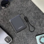 Dudao K22+ Ultra-Compact Power Bank 10000mAh 22.5W USB-C with Pendant/Cable - Gray - Image 5