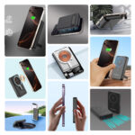 Powerbank Wozinsky WLWP-10KA0Y3S 22.5W PD Qi2 10000 mAh, with stand, 1x USB-A, 1x USB-C - black - Image 8