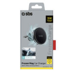 Smartphone holder with inductive charger SBS TESUPFANWIR15W 15W for air vent, with cooling - black - Image 4