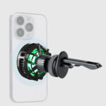 Smartphone holder with inductive charger SBS TESUPFANWIR15W 15W for air vent, with cooling - black - Image 7