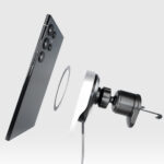 SBS TESUPP15WRETRACABL Wireless Charger Smartphone Holder with Retractable Cable Compatible with MagSafe - Black - Image 6