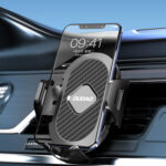 Dudao F2+ smartphone holder for air vent, clamp - black - Image 7