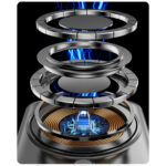 Dudao K29 10000mAh PD 20W MagSafe Power Bank with Metal Case, Stand and Built-in USB-C/ Lightning Cables - Gray - Image 3