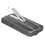 Dudao K29 10000mAh PD 20W MagSafe Powerbank with Metal Case, Stand and Built-in USB-C/ Lightning Cables - Silver - Image 7