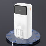 Dudao K15MAX 30000mAh PD 22.5W Powerbank with Built-in Cables - White - Image 3