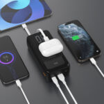 Dudao K15MAX 30000mAh PD 22.5W Powerbank with Built-in Cables - Black - Image 7