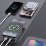 Dudao K28S 20W PD 5000mAh Powerbank with MagSafe and Stand - Silver - Image 6