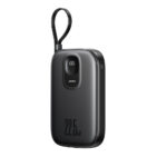 Joyroom JR-PBF17 22.5W 10000mAh Powerbank with Built-in USB-C Cable + 0.25cm USB-C Cable - Black