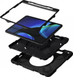 LAUT Shield Enduro Case with Apple Pencil Holder for iPad Pro 11" 1 / 2 / 3 / 4, iPad Air 10.9" 4 / 5 - Black - Image 3
