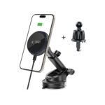 Tech-Protect MM15W-V4 Magnetic MagSafe 15W Car Holder for Cockpit / Windshield / Air Vent - Black - Image 2