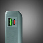 Powerbank SBS 10000 mAh 20W with built-in USB-C cable and digital display - gray - Image 7