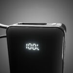 Powerbank SBS 10000 mAh 20W with built-in USB-C cable and digital display - black - Image 8