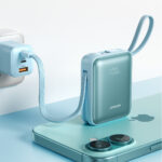 Joyroom JR-PBF27 22.5W 10000mAh Powerbank with Two Built-in Cables - Blue - Image 5