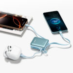 Joyroom JR-PBF27 22.5W 10000mAh Powerbank with Two Built-in Cables - Blue - Image 6