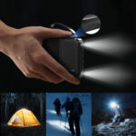 Dudao K11 10000mAh Powerbank with Built-in Cables - Black - Image 3