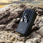 Dudao K11 Max 30000mAh Powerbank with Built-in Cables - Black - Image 5