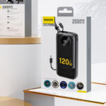 Dudao K13 10000mAh Powerbank with Built-in Cable - Black - Image 2