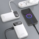Dudao K31 10000 mAh 22.5W PD Powerbank with Built-in Cable - White - Image 2