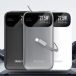 Dudao K31 10000 mAh 22.5W PD Powerbank with Built-in Cable - Gray - Image 2